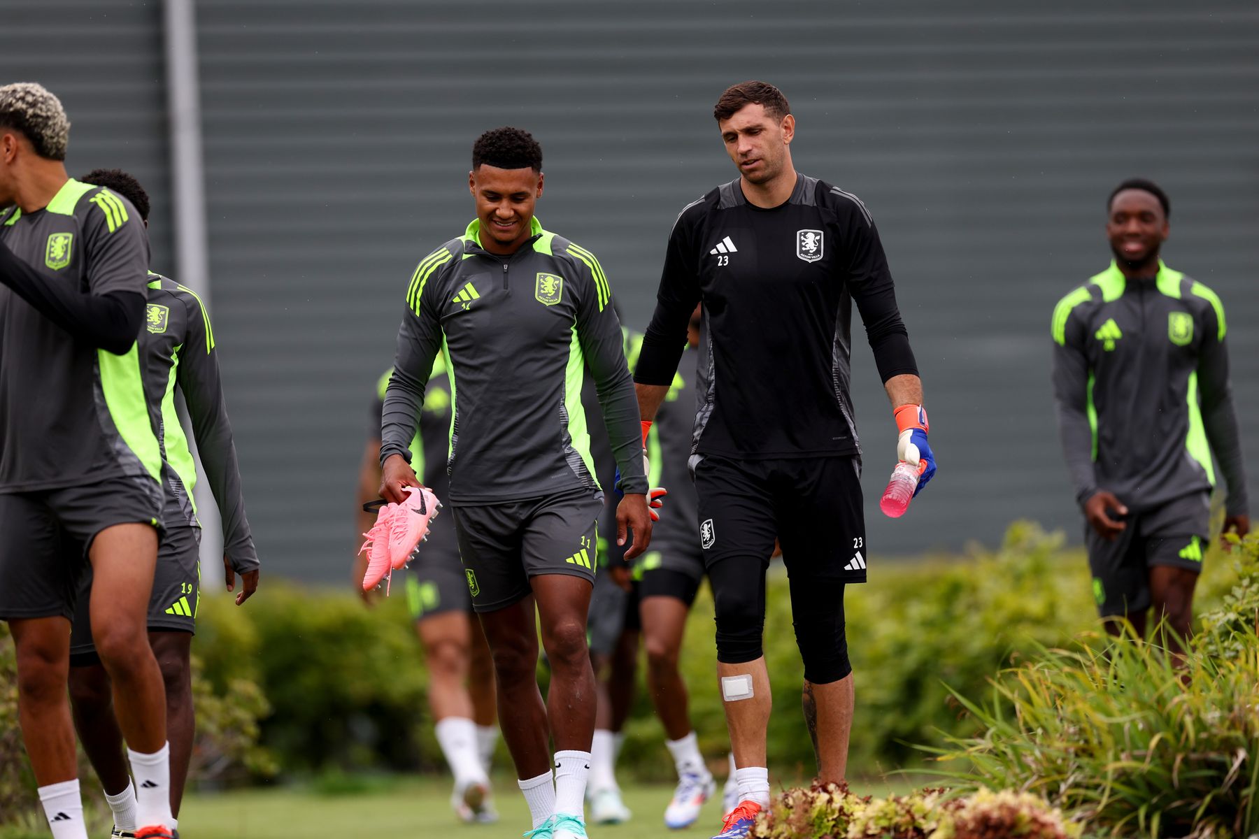 Aston Villa training pre-Arsenal