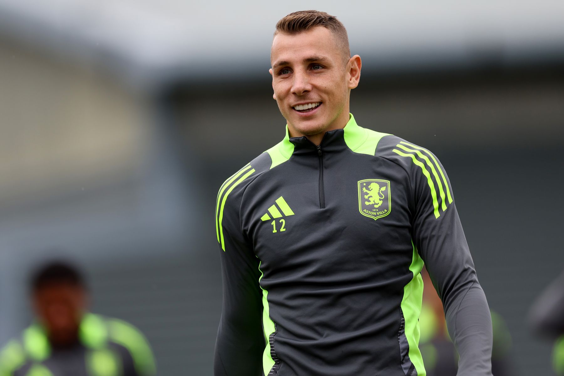 Aston Villa training pre-Arsenal