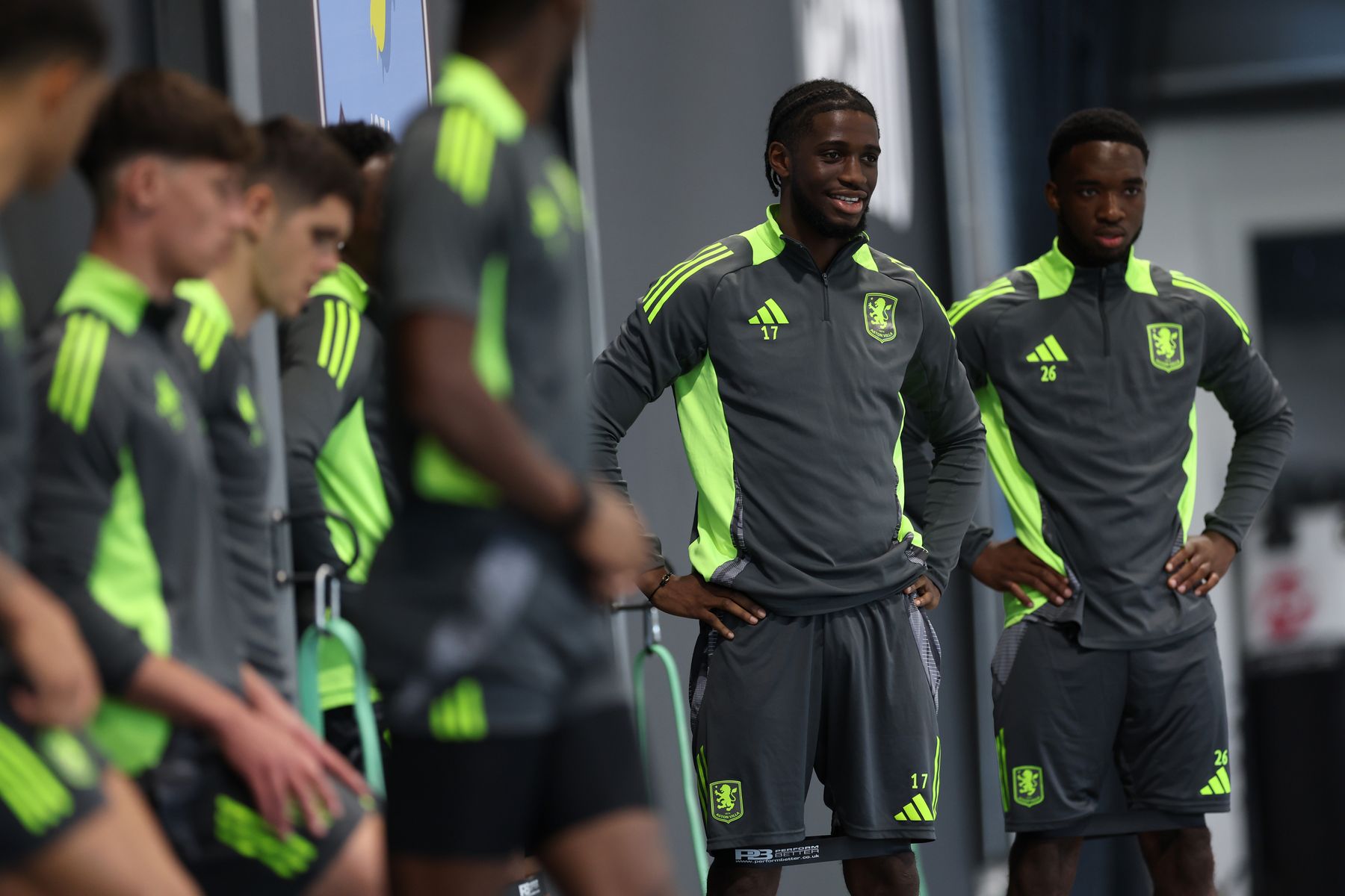 Aston Villa training pre-Arsenal