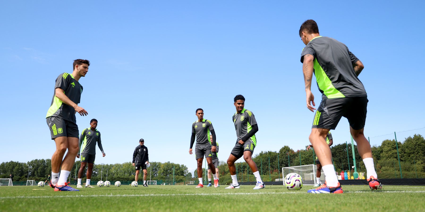 Aston Villa training pre-Arsenal