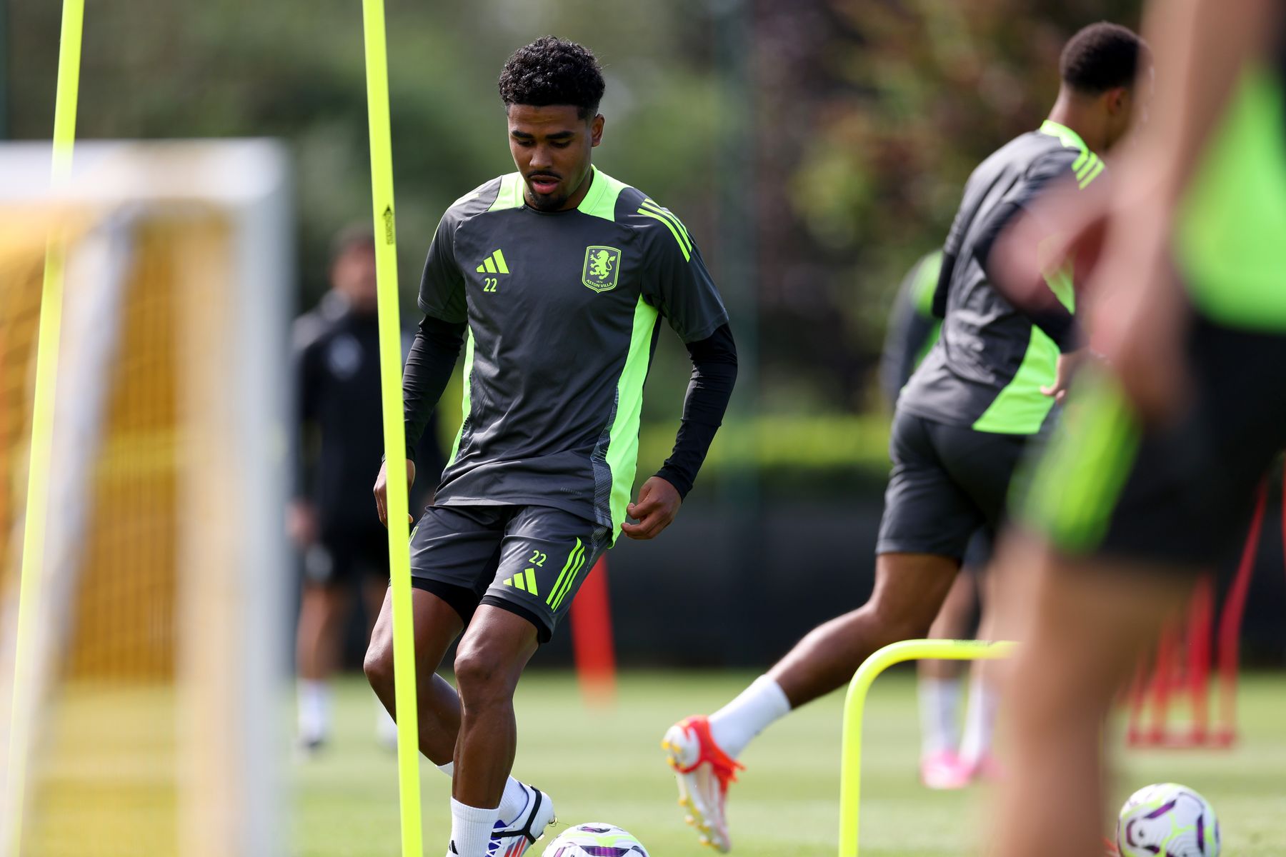 Aston Villa training pre-Arsenal