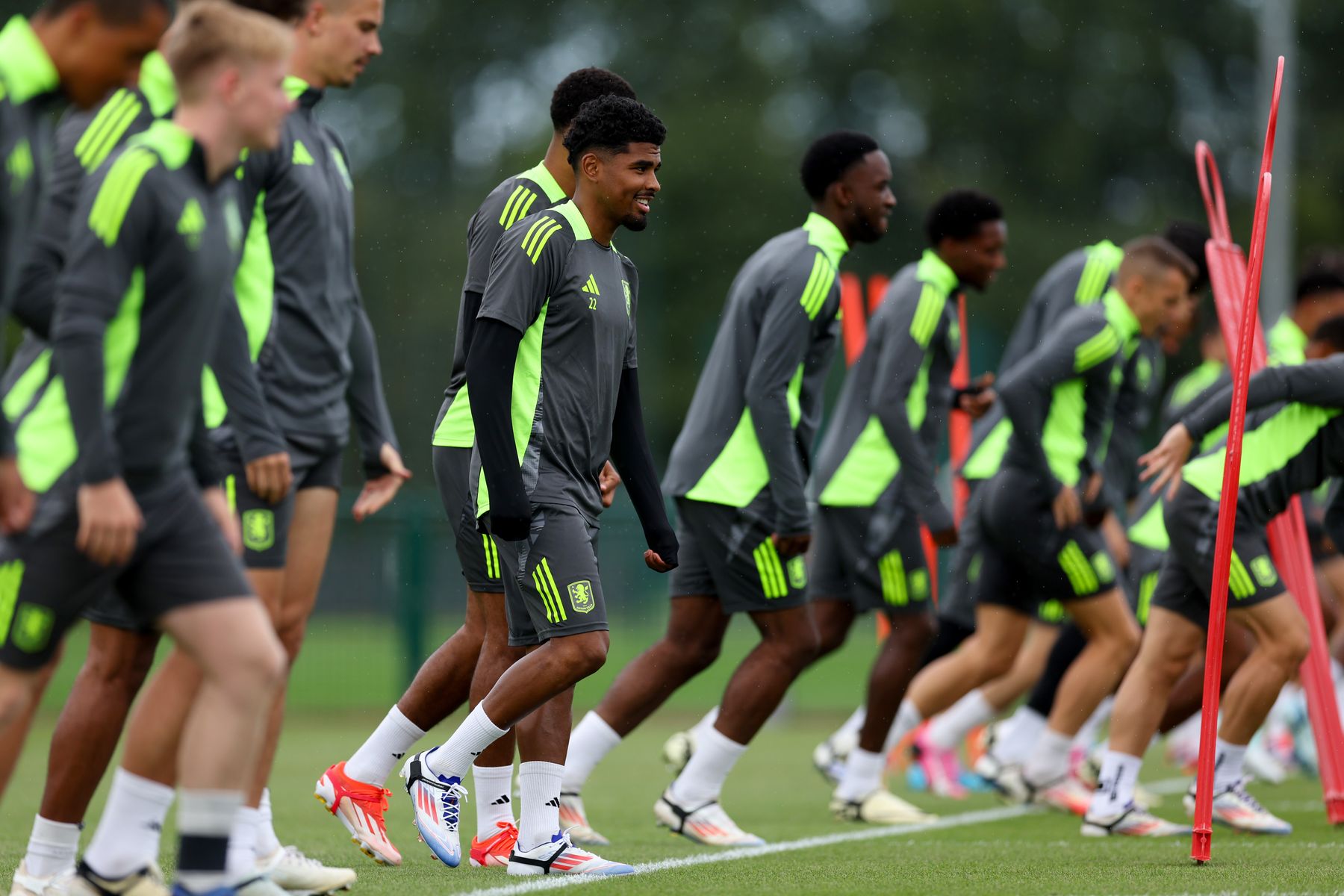 Aston Villa training pre-Arsenal