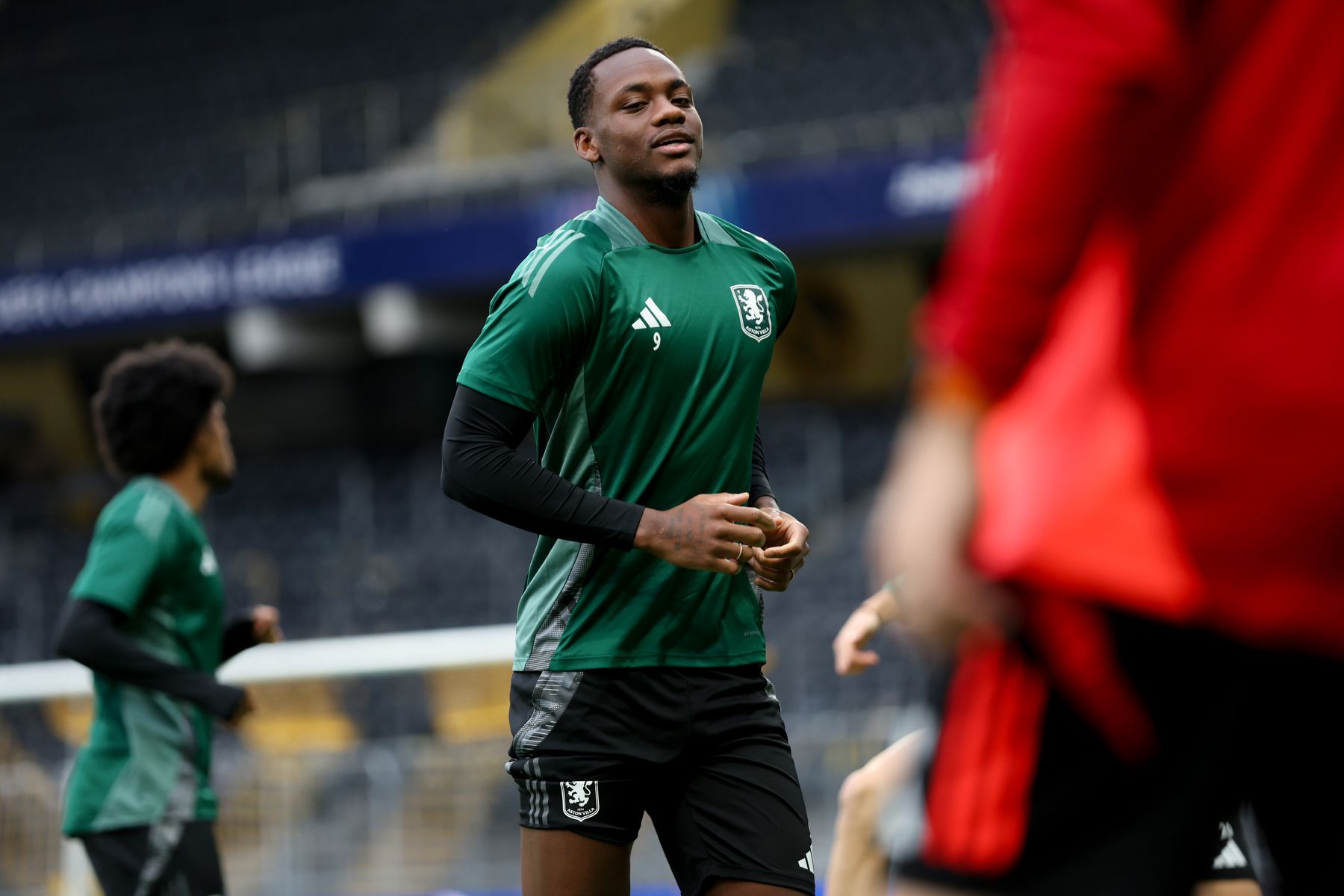 Aston Villa training ahead of BSC Young Boys