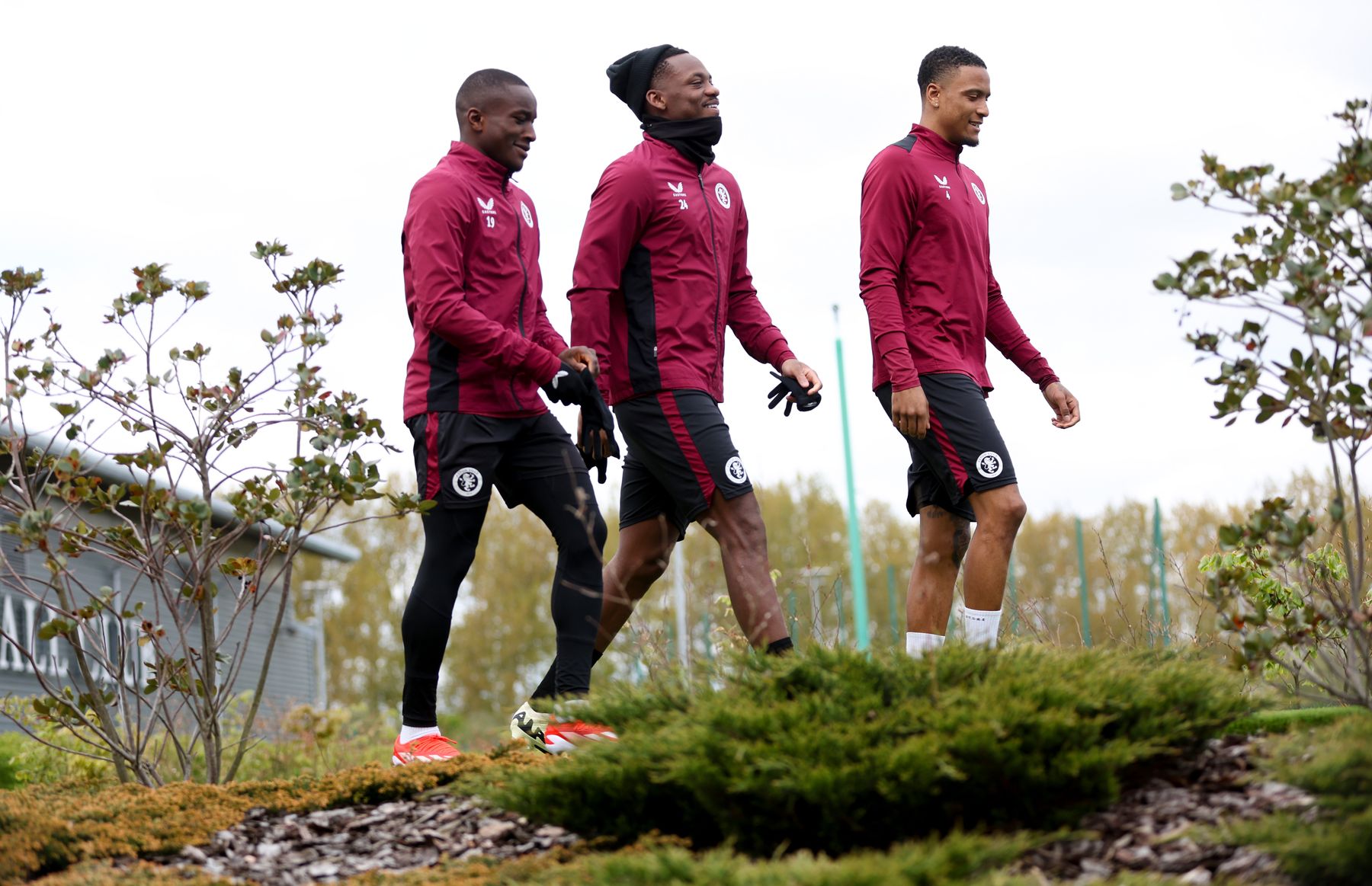 Aston Villa training pre-Chelsea